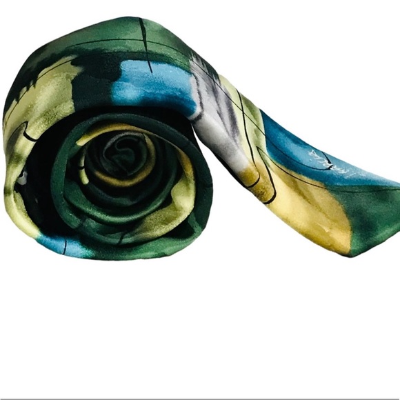 Jerry Garcia 100% Silk Abstract Necktie - Picture 3 of 5